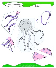 okul öncesi çocuklar için Puzzle çalışma sayfaları